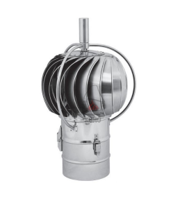 Obrotowa nasada kominowa Turbowent z zewnętrznym łożyskowaniem Ø 150 podstawa rurowa (otwierana)