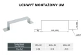 Uchwyt montażowy DARCO UM schemat