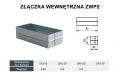 Złączka wewnętrzna DARCO ZWP2 schemat