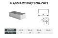 Złączka wewnętrzna DARCO ZWP1 schemat