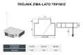 Trójnik zima-lato DARCO TRP-90-Z-OC schemat