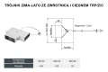 Trójnik ze zwrotnicą i cięgnem DARCO TRP-90-Z-OC schemat