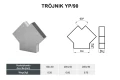 Trójnik prostokątny DARCO YP-90 schemat