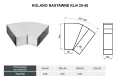 Kolano prostokątne nastawne DARCO KLN 25-45 schemat