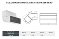 Kolano prostokątne nastawne DARCO KSSN 45-90-OC ściana-strop schemat
