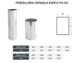 Przedłużka okrągła DARCO PO-OC schemat
