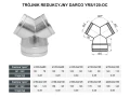 Trójnik redukcyjny DARCO YRS-120-OC schemat