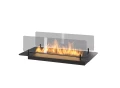 Biokominek do zabudowy w blacie INFIRE INSERT 600 BLACK z szybami ochronnymi