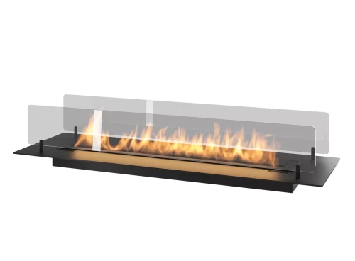 Biokominek do zabudowy w blacie INFIRE INSERT 1000 BLACK z szybami ochronnymi