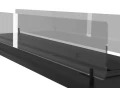 Biokominek do zabudowy w blacie INFIRE INSERT 1200 BLACK z szybami ochronnymi