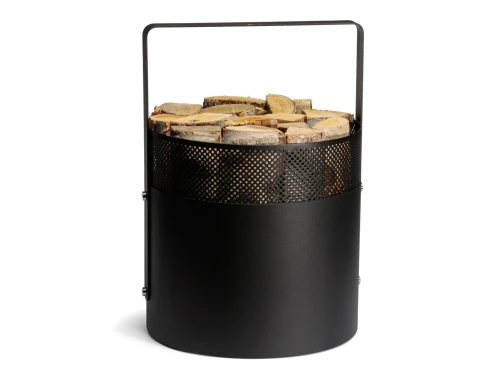 Kosz na drewno kominkowe DARCO AERO HOLD 1 czarny z perforacją