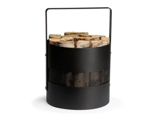 Kosz na drewno kominkowe DARCO AERO HOLD 2 czarny z perforacją