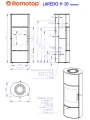 Schemat pieca ROMOTOP LAREDO H ceramika