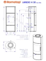 Schemat pieca ROMOTOP LAREDO H 30 metal