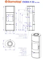 Schemat pieca ROMOTOP EVORA H 30 metal