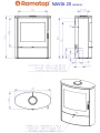 Schemat pieca ROMOTOP NAVIA 20 kamień