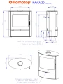Schemat pieca ROMOTOP NAVIA 30 metal