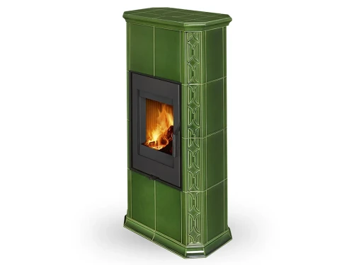 Kaflowy piec kominkowy ROMOTOP GREMIO 4 kafle zielone