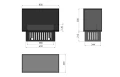 INFIRE INSIDE INVAPO L800 Kominek elektryczny 3D narożny do zabudowy - wymiary