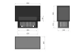 INFIRE INSIDE INVAPO P800 Kominek elektryczny 3D narożny do zabudowy - wymiary