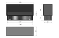 INFIRE INSIDE INVAPO L1200 Kominek elektryczny 3D narożny do zabudowy - wymiary