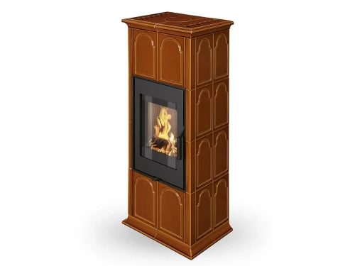Piec kaflowy ROMOTOP GREMIO 2 brązowy z akumulacją