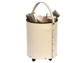 Kosz na drewno, na kółkach, ekoskóra kremowa - ArtFuego K-4200-2-KR