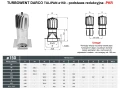 Turbowent TULIPAN DARCO TU150-OCAL-T-PKR postawa kwadratowa schemat