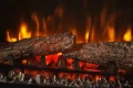 Czerwone podświetlenie paleniska w kominku DIMPLEX CAMPANA XHD