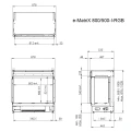 Schemat kominka elektrycznego Dimplex e-MatriX 800-500 I