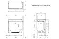Schemat kominka Dimplex e-MatriX 800x500 II R - narożny prawy