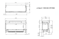 Schemat kominka elektrycznego Dimplex e-MatriX 1300-400 II R RGB