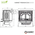 Schemat pieca KAWMET Premium ZEUS S9 Eco