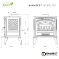 Schemat pieca KAWMET P7 (9,3 kW) ECO