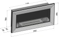 Biokominek SIMPLE fire FRAME 900 schemat
