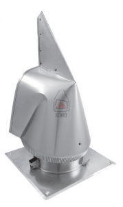 Samonastawna nasada kominowa Rotowent Ø 200 podstawa kwadratowa standard - Ł
