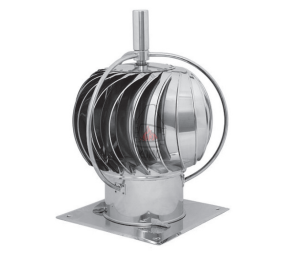 Obrotowa nasada kominowa Turbowent z zewnętrznym łożyskowaniem Ø 200 podstawa kwadratowa - standard (otwierana)