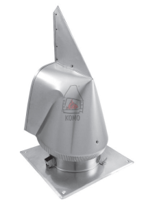 Samonastawna nasada kominowa Rotowent Ø 300 podstawa kwadratowa standard