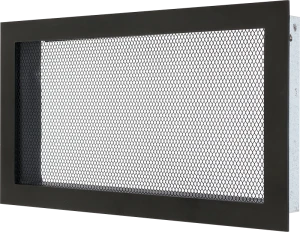 Kratka 17x30 czarna mat gładka siatka czarna mat