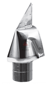 Samonastawna nasada kominowa Rotowent Ø 250 podstawa rurowa (nieotwierana) - Ł