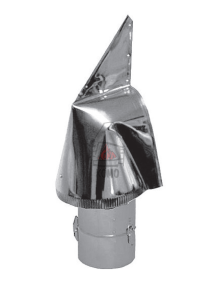 Samonastawna nasada kominowa Rotowent Ø 200 podstawa rurowa (otwierana)