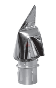 Samonastawna nasada kominowa Rotowent Ø 200 podstawa rurowa wciskana (otwierana) - Ł