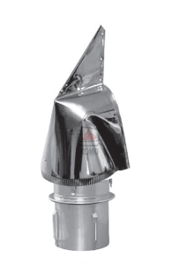 Samonastawna nasada kominowa Rotowent Ø 200 podstawa rurowa wciskana (otwierana)