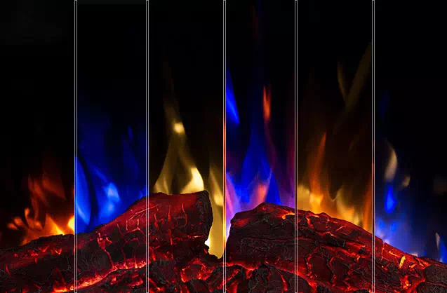 Kominek elektryczny AFLAMO TEXEL - efekty płomienia