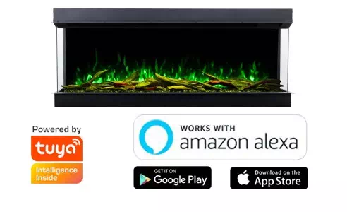 Kominek elektryczny AFLAMO SUPERB 3D - aplikacja mobilna