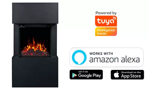 Kominek elektryczny AFLAMO TEXEL - aplikacja mobilna