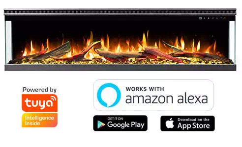 Kominek elektryczny AFLAMO UNIQUE PRO - aplikacja mobilna