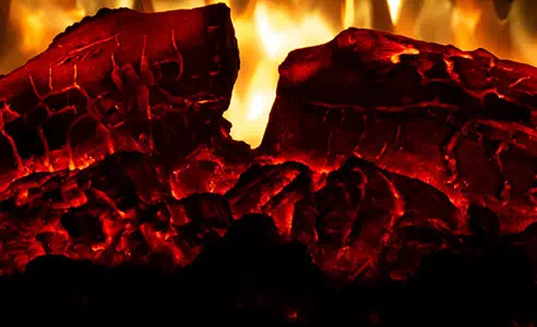 Kominek elektryczny AFLAMO TEXEL - imponujące palenisko