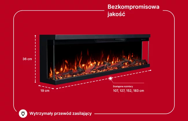 Wymiary i dane techniczne Emotion Flame UNITY 152