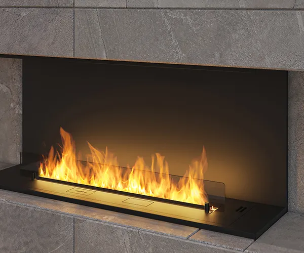 INFIRE ETRONIC BASIC C 1200 - trójstronny biokominek automatyczny do zabudowy w ścianie